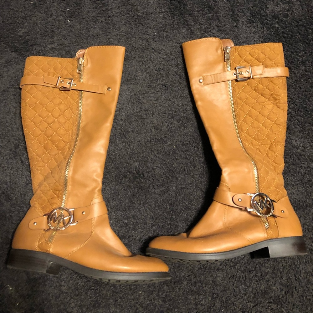Tall tan MK boots